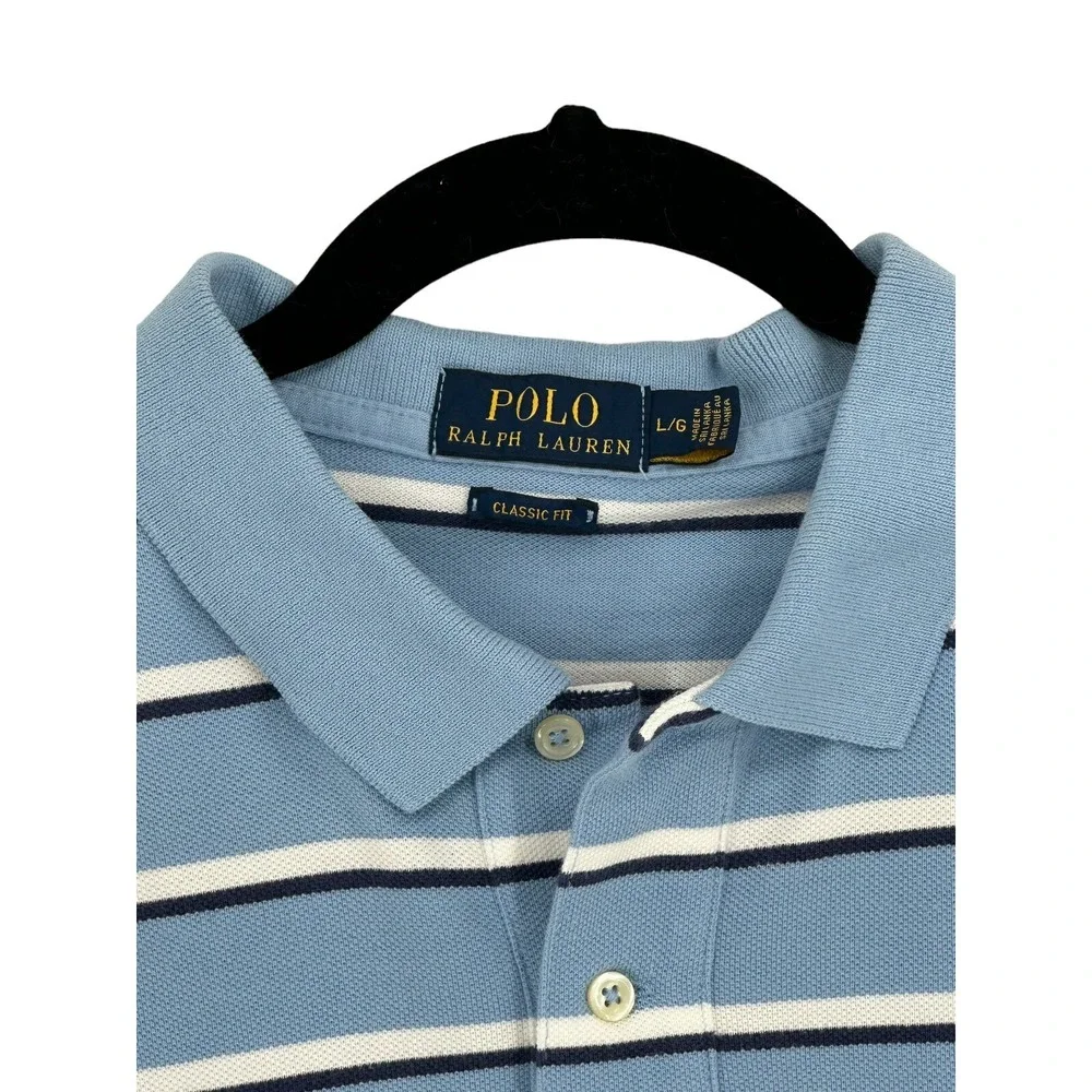 Polo Ralph Lauren Classic Fit Polo Shirt Mens Size L Casual Business Preppy Logo